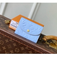 Good Quality Louis Vuitton Rosalie Coin Purse in Cowhide Leather M29805 Blue 2026