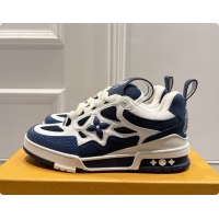 Classic Hot Louis Vuitton LV Skate Sneaker in Beige Mix of Materials LV073058 Deep Blue/White 2026
