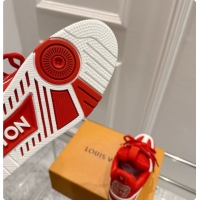 Perfect Louis Vuitton LV Skate Sneaker in Beige Mix of Materials LV073059 Red/White 2026