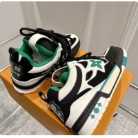 Pretty Style Louis Vuitton LV Skate Sneaker in Beige Mix of Materials LV073060 Black/White/Green 2026