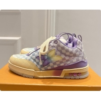Good Product Louis Vuitton LV Skate Sneaker in Beige Mix of Materials LV073068 Purple 2026