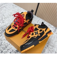 Hot Style Louis Vuitton LV Skate Sneaker in Beige Mix of Materials LV073069 Black/Orange 2026