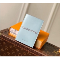 Pretty Style Louis Vuitton Passport Cover in Frost Blue Cowhide Leather M2A444 2026