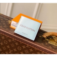 Buy Discount Louis Vuitton Portefeuille Marco Wallet in Blue Calfskin Leather M2A448 2026