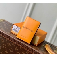 Top Grade Louis Vuitton Pocket Organizer in Orange Calfskin Leather M29276 2026