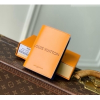 Grade Design Louis Vuitton Passport Cover in Orange Cowhide Leather M29276 2026