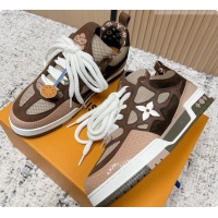 Top Grade Louis Vuitton LV Skate Sneaker in Beige Mix of Materials LV073074 Brown 2026