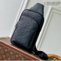 Unique Grade Louis Vuitton Avenue Slingbag PM in Black Taurillon Monogram Leather M2A354 2026