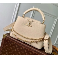 Shop Classic Louis Vuitton Capucines BB Bag in Beige Taurillon leather M29608 2026