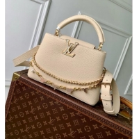 Shop Classic Louis Vuitton Capucines BB Bag in Beige Taurillon leather M29608 2026