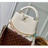 Top Grade Louis Vuitton Capucines BB Bag in White Taurillon leather M29608 2026