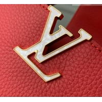 Famous Brand Louis Vuitton Capucines BB Bag in Red Taurillon leather M11341 2026