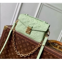 Luxury Cheap Louis Vuitton High Summer Pochette Métis East West Bag in Minty Green Cowhide Leather M2A339 2026