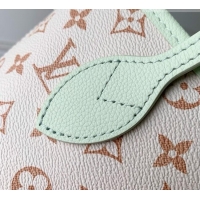 Luxury Cheap Louis Vuitton Neverfull Inside Out BB Bag in Monogram Dune/Minty Green Cowhide Leather M2A465 2026