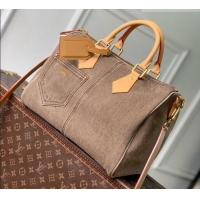 Top Grade Louis Vuitton Speedy 30 Bandoulière Bag in Coffee Bean Brown Denim M29170 2026