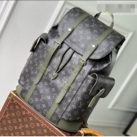 Market Sells Louis Vuitton Christopher MM Backpack in Monogram Eclipse Canvas M28633 Khaki Green/Black 2026