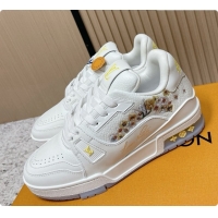 Luxurious Louis Vuitton LV Skate Sneaker in Beige Mix of Materials LV073077 White 2026