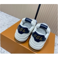 Unique Style Louis Vuitton Louis Vuitton LV Trainer Sneakers in Leather LV073103 White/Blue 2026
