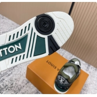 Popular Style Louis Vuitton LV Trainer Sneaker in Beige Mix of Materials LV073109 Green 2026