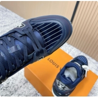 Hot Style Louis Vuitton LV Trainer Sneaker in Beige Mix of Materials LV073110 Blue 2026