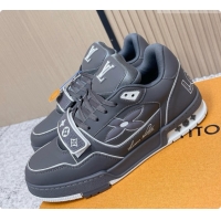 Best Grade Louis Vuitton LV Trainer Sneaker in Beige Mix of Materials LV073113 Grey 2026