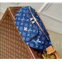 Grade Design Louis Vuitton Rush Bumbag in Blue Monogram Flowers Denim M27640 2026