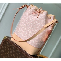 Discount Louis Vuitton Noé Bag in Monogram Emblème Rose Ruban Jacquard Textile M28714 2026