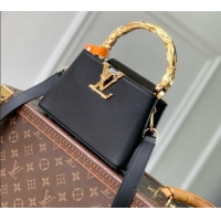 Super Quality Louis Vuitton Capucines Mini Bag in Black Bull-calf Leather M13737 2026