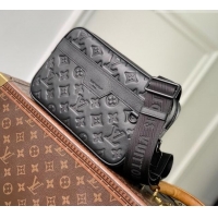 Well Crafted Louis Vuitton Alpha Messenger Bag in Black Monogram Shadow Calfskin Leather M28785 2026