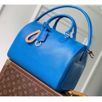 Top Grade Louis Vuitton Speedy Soft 30 Bag in Ocean Blue Cowhide Leather M29096 2026