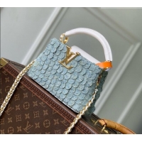 Top Grade Louis Vuitton Nautical Capucines Bag in Blue Denim M28305 2026