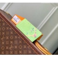 Famous Brand Louis Vuitton Coin Card Holder in Reactive Baseball Monogram Canvas M2A351 Green 2026