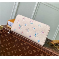 Original Cheap Louis Vuitton Zippy Wallet in Link Quartz Embossed Cowhide Leather M2A358 2026