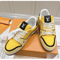 Purchase Louis Vuitton LV Trainer Sneakers in Leather LV073136 Yellow/Black 2026