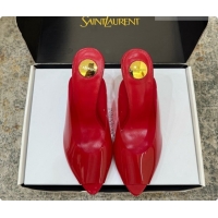 Grade Quality Saint Laurent SABRINA TPU Mules 8.5cm Heel 6073151 Red 2026
