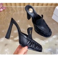 Buy Luxury Saint Laurent Le Loafer Mules in Oil Leather S081304 Black 2026