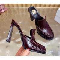 Good Product Saint Laurent Le Loafer Mules in Eel Embossed Leather S081306 Burgundy 2026