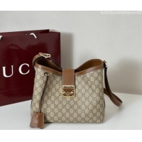 Promotional Gucci Padlock GG Canvas Bucket Bag 839021 Brown 2026