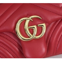 Famous Brand Gucci GG Marmont Small shoulder bag 837280 Bright Red 2026