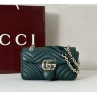 Top Grade Gucci GG Marmont Small shoulder bag 837280 Dark Green 2026