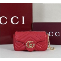 Inexpensive Gucci GG Marmont mini shoulder bag 841290 Bright Red 2025