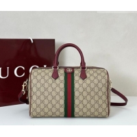 Luxury Cheap Gucci Ophidia large boston bag in GG Canvas 836824 Ancora Red 2026