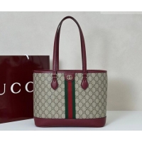 Low Cost Gucci Ophidia medium tote bag in GG Canvas 836849 Ancora Red 2026