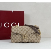 Grade Design Gucci GG Marmont GG Canvas small shoulder bag 855371 Light Apricot 2026