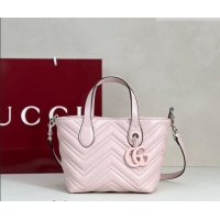 Best Quality Gucci GG Marmont Leather small tote bag 855391 Pink 2026