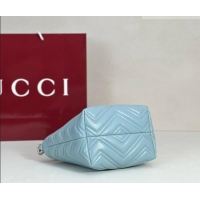 Reasonable Price Gucci GG Marmont Leather small tote bag 855391 Ice Blue 2026