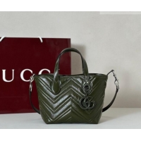 Classic Specials Gucci GG Marmont Leather small tote bag 855391 Forest Green 2026