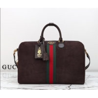 Original Cheap Gucci Savoy medium duffle bag in Suede 834460 Coffee Brown 2026