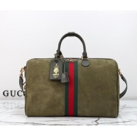 Best Product Gucci Savoy medium duffle bag in Suede 834460 Dark Green 2026