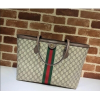 Top Quality Gucci Ophidia GG Canvas Medium Tote Bag with Web 631685 Beige/Brown 2026